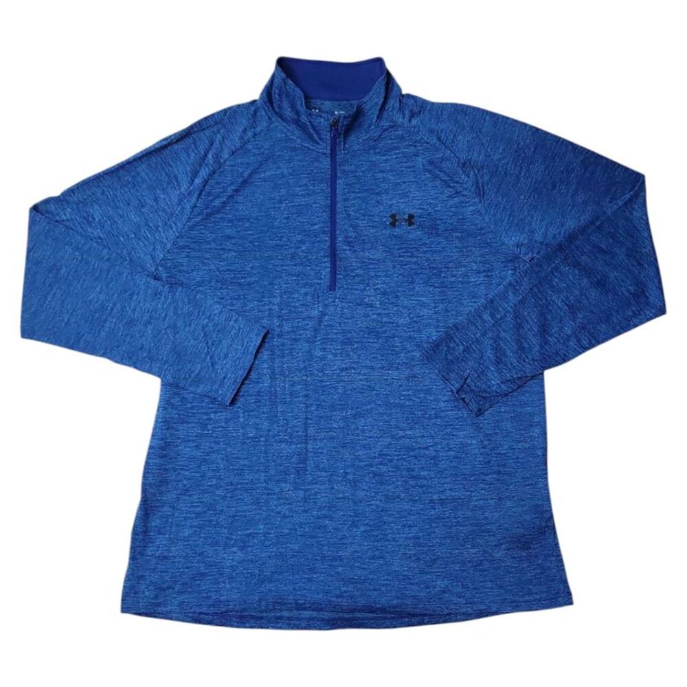 Under Armour Men's Blue Heathered 1/4 Zip Pullover